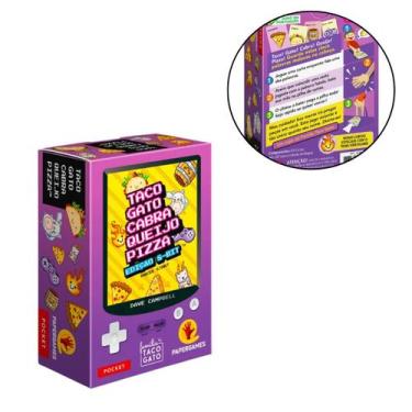 Imagem de Jogo de cartas taco gato cabra queijo pizza 8 bit - PaperGames