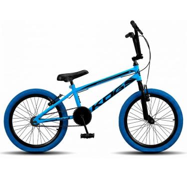 Imagem de Bicicleta aro 20 Infantil KOG BMX Azul com Preto Pneus Azul
