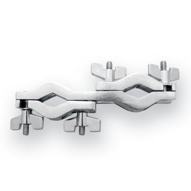 Imagem de Clamp Duplo para Bateria SC-BGC com Duas Vias Compatível com Hastes de 1-2 Polegada Cromado Gibraltar