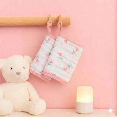 Imagem de Toalha Fraldinha de Boca Bebe Soft 100% Algodão Chupeta Absorvente Pre
