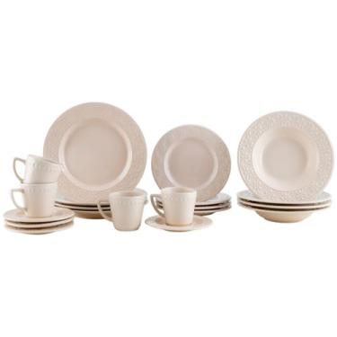 Imagem de Aparelho de Jantar 20 Peças Mendi Marfim Oxford, Off White