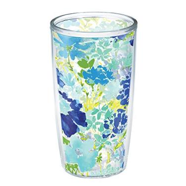 Imagem de Tervis Copo isolado Fiesta Made in USA com parede dupla, 473 g – sem tampa, prado floral