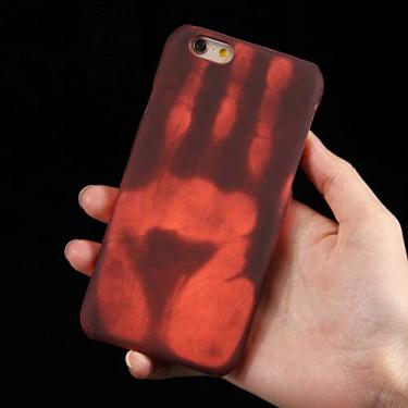 Imagem de LIYONG Capa de celular para iPhone 6 e 6s de 4,7 polegadas sensível ao calor capa protetora de silicone capa traseira bolsas (cor: marrom)