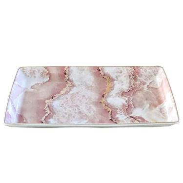 Imagem de Travessa retangular Nero Rose em cerâmica L34xP16xA3,5cm rosa