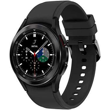 Imagem de SAMSUNG Relógio inteligente Galaxy Watch 4 Classic de 42 mm com monitor de ECG para saúde, fitness, corrida, ciclos de sono, detecção de queda por GPS, Bluetooth, versão dos EUA, preto