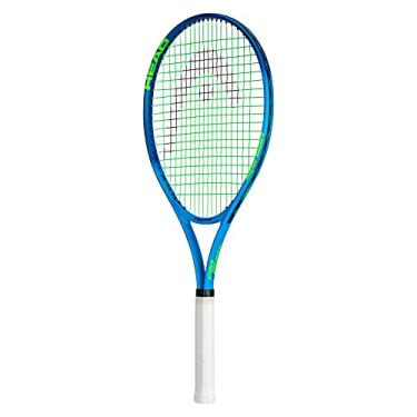 Imagem de HEAD Raquete de tênis Ti. Conquest – cabeça pré-amarrada equilíbrio de luz 27 polegadas – aderência de 10,5 cm, azul escuro