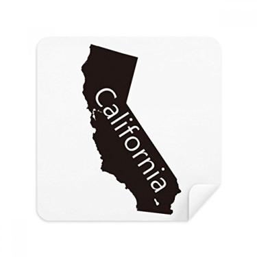 Imagem de Tecido de camurça com contorno do mapa da Califórnia dos Estados Unidos, 2 unidades