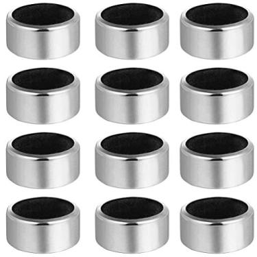 Imagem de Cabilock 12 peças de anel de gotejamento de vinho tinto de aço inoxidável à prova de vazamento, coleira de garrafa de vinho, antitransbordamento, apanhador de gotejamento de vinho para casa, bar, festa