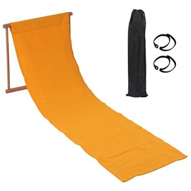 Imagem de Chaise Lounge de pátio,cadeiras de gramado portáteis, espreguiçadeiras de lona para fora, cadeiras de gramado dobráveis para todos os climas para praia, quintal, varanda, piscina (amarelo), espreguiçadeira de pátio, cadeiras de gramado portáteis, C