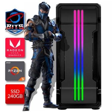 Imagem de PC Gamer Bits 2022 - AMD Ryzen 5, 8GB, SSD 240GB, Video Radeon RX Vega 11 - Powered by Asus