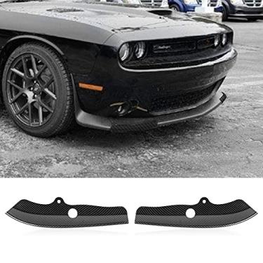Imagem de Voodonala Capa protetora de reposição para Dodge Challenger Scat Pack R/T GT SRT Plus 2015-2021, não serve para corpo largo (fibra de carbono preta, 2 peças/conjunto)