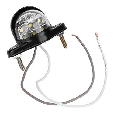 Imagem de Lâmpada de placa de veículo, 12 V 6 LEDs placa de número de licença refletor de luz de motocicleta placa de licença refletor de luz para motocicleta reboque caminhão