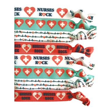 Imagem de Conjunto elástico de cabelo para amamentação de 8 peças – Ótimo presente – acessórios para enfermeiras, mulheres, meninas, professores, colegas de escola para amamentação, semana de apreciação, formatura, colegas e amigos – Feito nos EUA