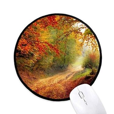 Imagem de Tapete de mouse verde com paisagem de natureza da ciência florestal tapete redondo para computador