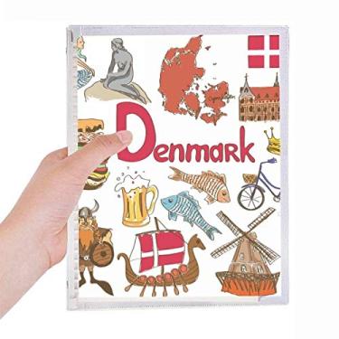 Imagem de Caderno com bandeira nacional Dinamarca Landscap Animals diário de folhas soltas recarregável, papelaria
