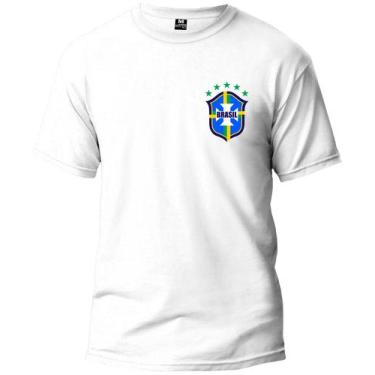 Imagem de Camiseta  Brasil Básica Malha Algodão 30.1 Masculina E Feminina Manga