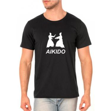 Imagem de Camiseta Masculina Básica Algodão Aikido Macio Leve Casual - Ragor
