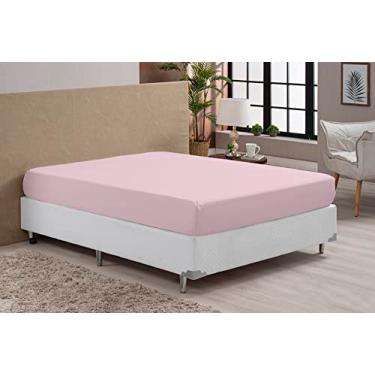 Imagem de Lençol Avulso Cama Queen Com Elástico Percal 100% Algodão (ROSA)