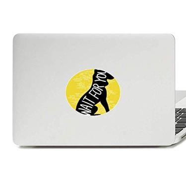 Imagem de Adesivo de notebook com emblema de vinil natural com desenho de animal preto