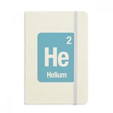 Imagem de Caderno de ciências Elementos Químicos He Helium Official Fabric Hard Cover Classic Journal Diary