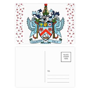 Imagem de Cartão postal de Natal com emblema nacional de São Cristóvão e Névis