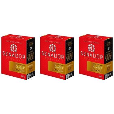 Imagem de Kit Com 3 Sabonete Senador Classic 130g Sabão Em Barra
