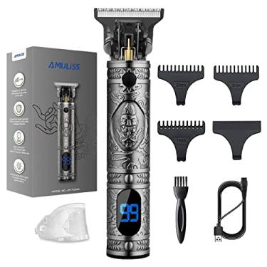 Imagem de AMULISS Aparador de pelos Pro T Outline Clippers, Electric Pro Li Blade Grooming sem fio, recarregável, profissional de 0 mm, sem lacunas, para homens