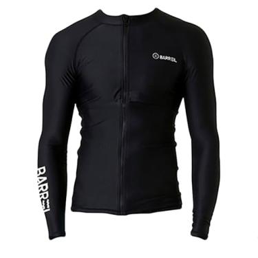Imagem de Letuwj Conjuntos Rash Guard Masculino Fato de Mergulho Roupa de Banho Exterior Manga Comprida Snorkeling Preto Branco Top M