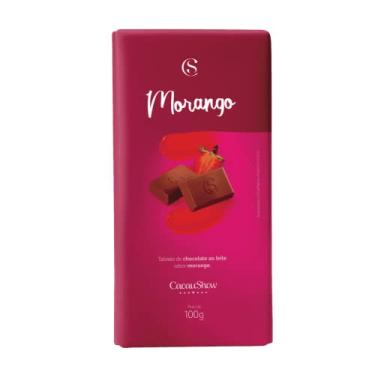 Imagem de Tablete Morango ao Leite 100g Cacau Show
