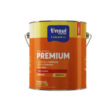 Imagem de Tinta acrílica premium branco fosco 900ml | tinsul