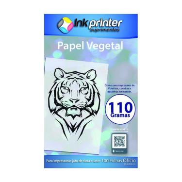 Imagem de Papel Vegetal Tamanho Ofício 216 x 355mm 110gr (100 folhas)