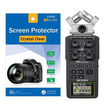 Imagem de 2 protetores de tela lcd flexíveis deerekin  filme protetor para zoom h6 h4n pro  gravador prático