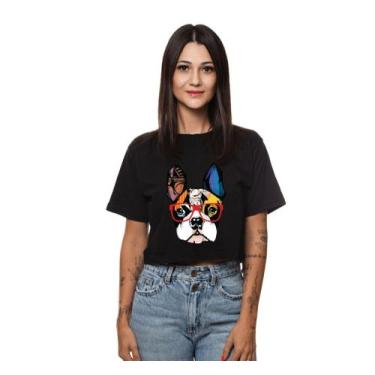 Imagem de Cropped Tshirt Camiseta Feminina Cachoro Dog Blusinha Cachorrinho Fofo