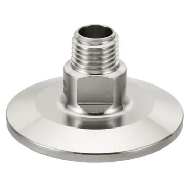 Imagem de PATIKIL Adaptador TC Tri Grampos de 5 cm, Conexões Tri-Clover para NPT Adaptador de Rosca Macho de 1/10.2 cm Aço Inoxidável 304 para Alimentos Bebidas Lácteas, 50,5 mm