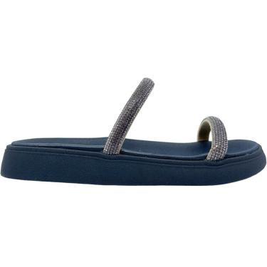 Imagem de Tamanco Papete Feminino Casual Tiras com Strass Moleca 5469.118
