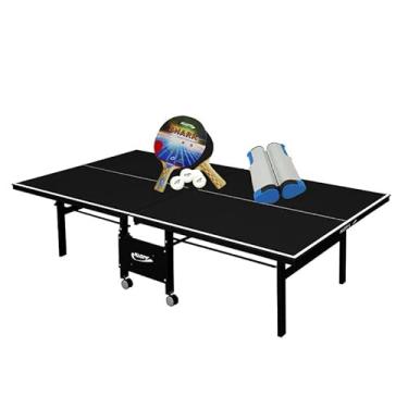 Imagem de MESA PING PONG 1084 PRETA KLOPF + Kit 5055 + Rede Retrátil