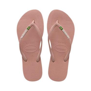 Imagem de Chinelo sandalia havaianas slim brasil original c/noa fiscal, Rosa cro