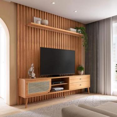 Imagem de Painel Ripado Com Rack Retrô e Fita Led Dalla Costa 2,5 m - Dalla Cost