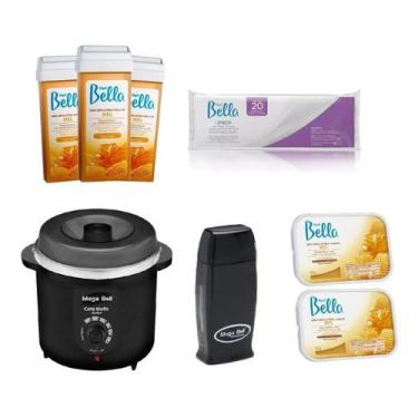Imagem de Kit Depilação Com Cera Quente Termocera + Rolon Cera Panela - MegaBell