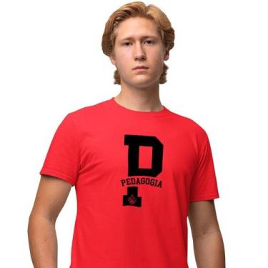 Imagem de Camisa Camiseta Masculina Estampada Pedagogia 100% Algodão Fio 30.1 Pe