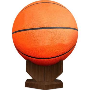 Imagem de Expositor Suporte Decorativo Bola De Futebol Basquete Em MDF - Genus M