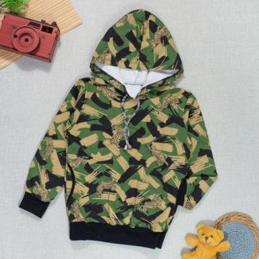 Imagem de Blusa Infantil de Moletom Camuflado Tigre até 8 anos - FANTONI, Cores 