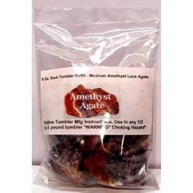 Imagem de Kit de refil de pedra para copo de rocha ametista mexicana renda ágata áspera 236 ml da Mexico Nature