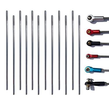 Imagem de 12Pcs M3 4.72" Pushrod Connector 304 Stainless Steel Rod Linkage DIY Parts for RC Model Airplane Helicopter Boat Car