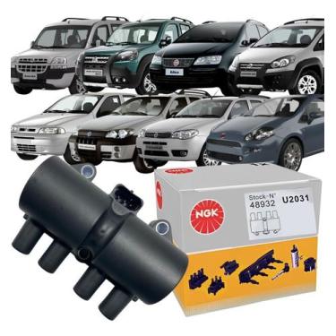 Imagem de Bobina Ignição Palio Punto Classic Montana Meriva Idea Flex - NGK