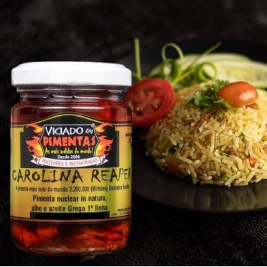 Imagem de Pimenta Carolina Reaper In Natura Curtida 6 Meses No Azeite - VICIADO 