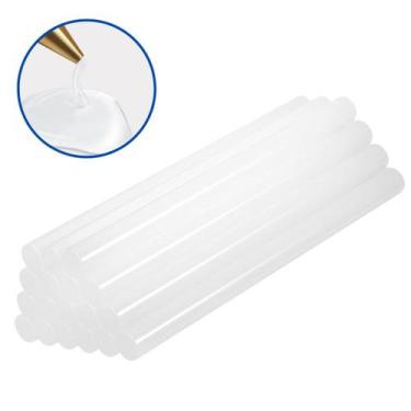 Imagem de Bastão Cola Quente Fino 50 Unidades Branca Refil 7mm X 30cm - Bastão C