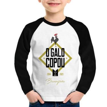 Imagem de Camiseta Raglan Infantil O Galo Copou! Manga Longa - Foca na Moda, Bra