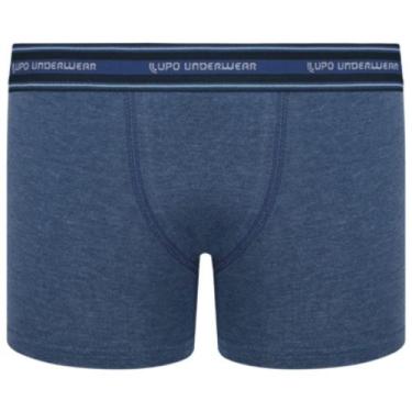 Imagem de Cueca Boxer Infantil Lupo 141-003, Azul jeans, M