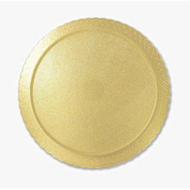 Imagem de Base Cakeboard Redondo Ouro Com 10 - Ultrafest, 28cm